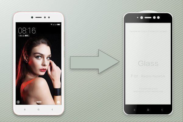 Защитное стекло для Xiaomi Redmi Note 5A Ainy Full Screen Cover 0.25mm (Black/Черный) - 2