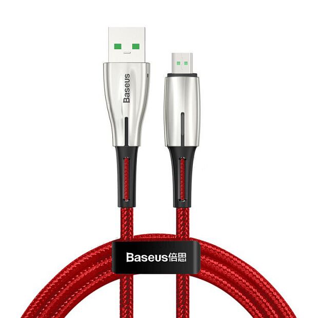Кабель Baseus Waterdrop Cable USB For Micro 4A 1m CAMRD-B09 (Red/Красный) - 3