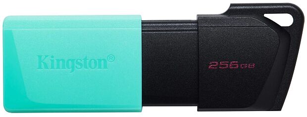 Носитель информации Kingston USB Drive 256Gb DataTraveler Exodia M DTXM/256GB,USB 3.2 черный/зеленый - 1
