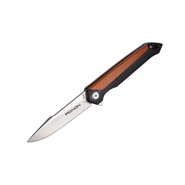 Нож складной Roxon K3, Sandvik Steel 12C27, коричневый, K3-12C27-BR - 3