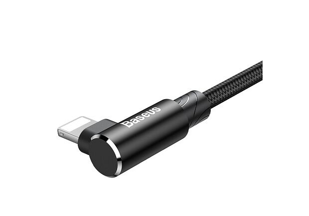 Кабель USB BASEUS MVP Elbow Type, USB - Lightning, 2А, 1 м, черный, угловой - 7