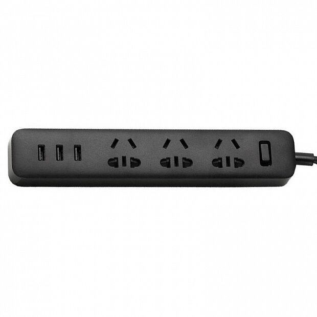 Удлинитель Xiaomi Mi Power Strip 3 розетки3 USB (Black/Черный) : отзывы и обзоры - 1