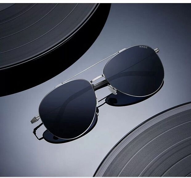 Солнцезащитные очки ANDZ Nylon Polarized Blue Film Aviator Mirror A1001 C3B (Black/Черный) - 7