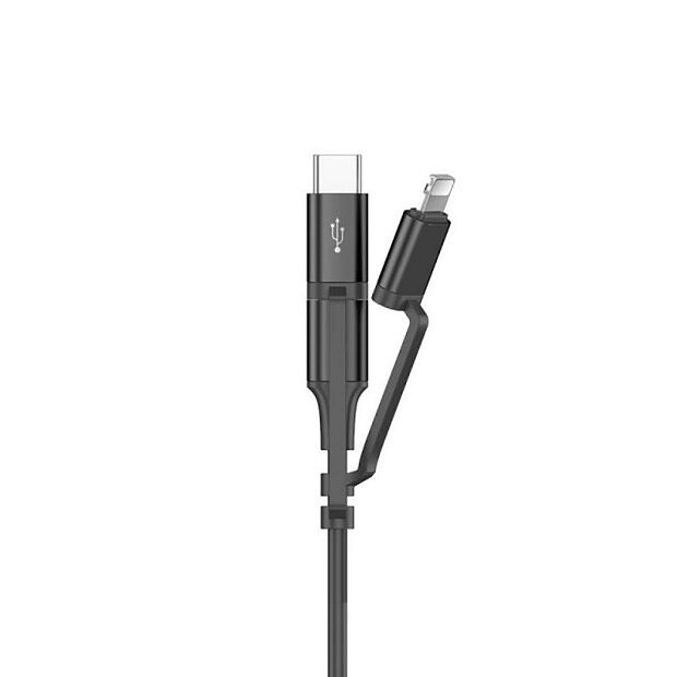 Кабель Baseus Excellent Three-in-one Cable USB For Micro/Lightning/Type-C 2A 1.2m (Black/Черный) - 5