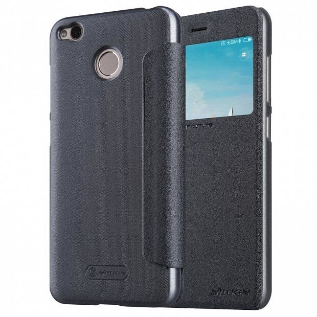 Чехол для Xiaomi Redmi 4X Nillkin Sparkle Leather Case (Black/Черный) 