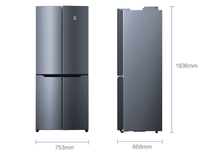 Размеры холодильника Xiaomi Viomi Internet Refrigerator Cross Four Door 398L