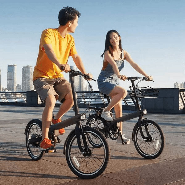 Катание на электрическом велосипеде Xiaomi QiCycle Qiji