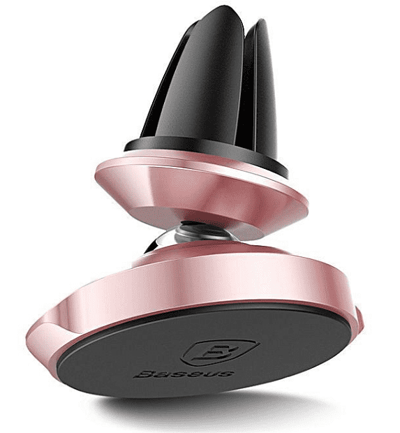 Держатель для смартфона Baseus Small Ears Series Magnetic Suction (Air Outlet) (Rose Gold/Розовый) - 3