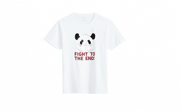 Футболка Vancl Cotton Printed T-Shirt Fight To The End (White/Белый) 